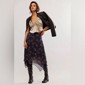 Free People Garden Party Skirt NWT Boho Flowy Size Small Cottage Core Festival